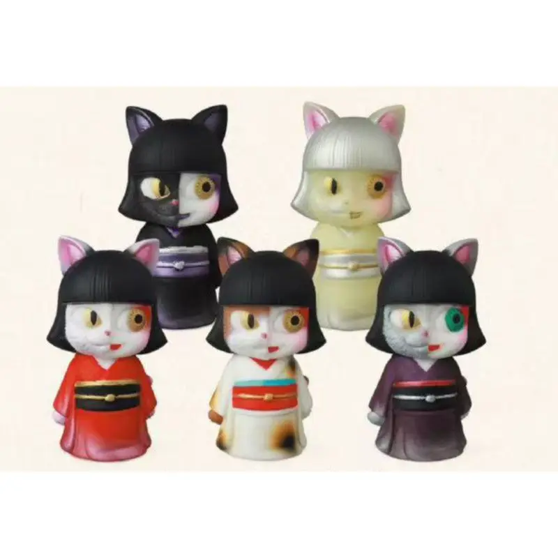 

Japan Medicom Gashapon Capsule Toy Model Decoration Nekomata Vag Series Girl Kimono Cat Female