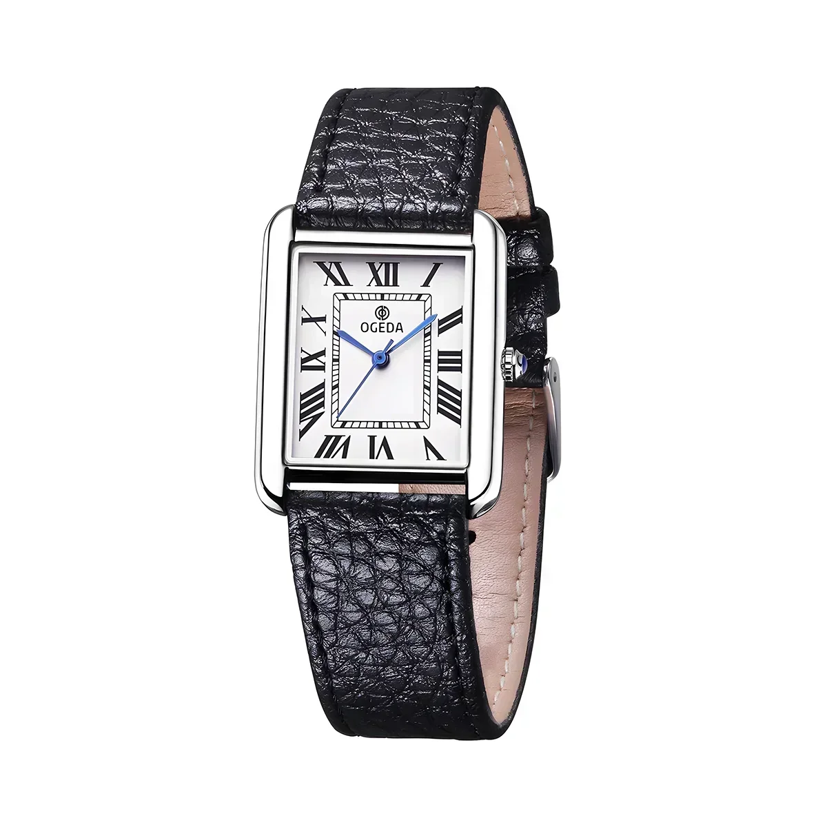 Ogeda 2025 New Square Men\'s Quartz Watch with Mineral Glass Alloy Case, Leather Strap, Sports Waterproof 3Bar Reloj Hombre Wat image 2