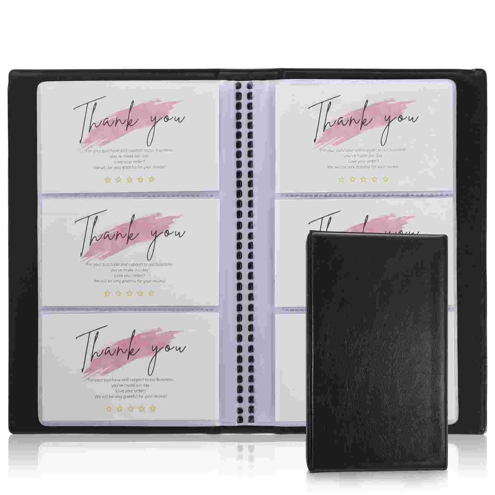 

Business Card Holder Book Organizer Wallet Binder Cards Holders for Men Pu Women