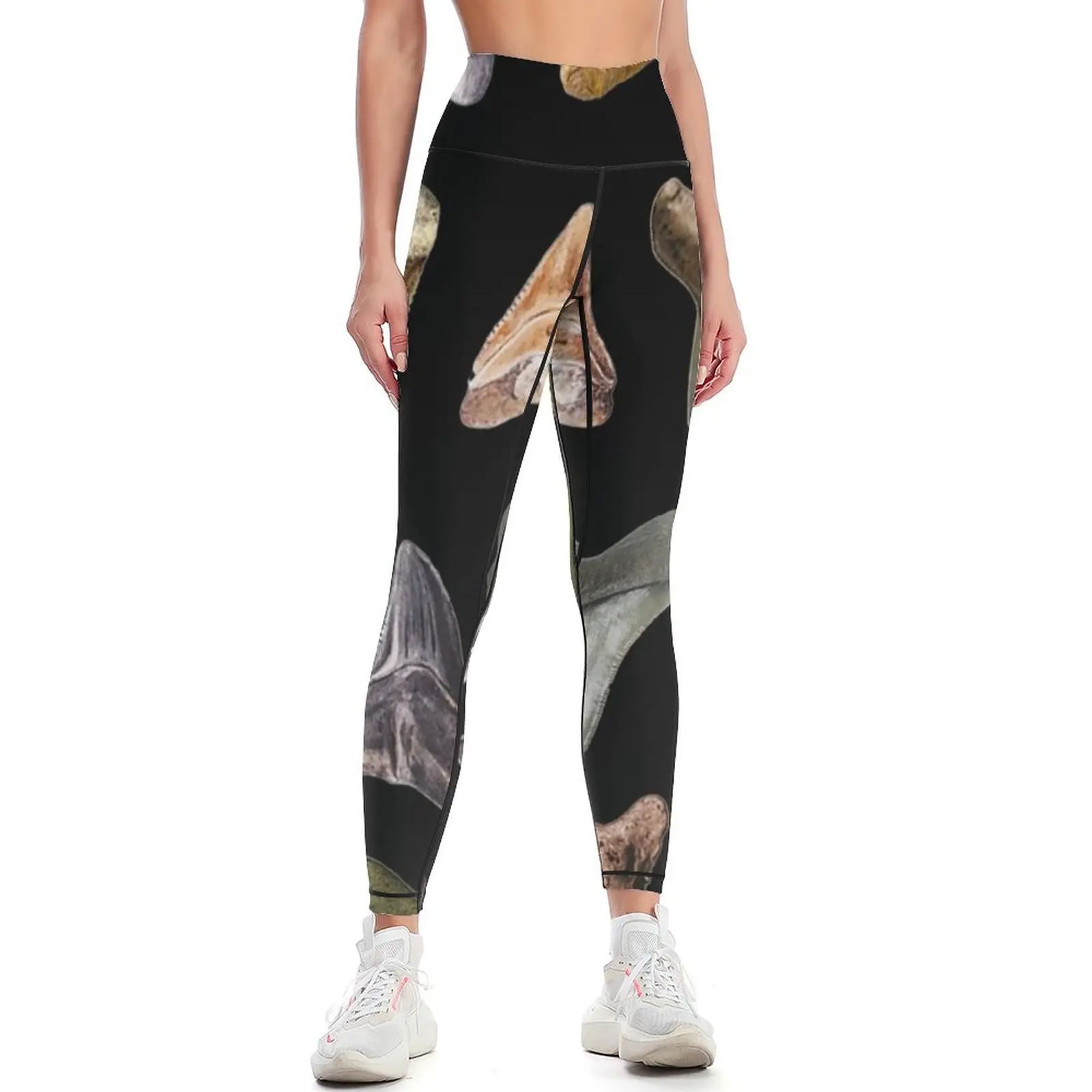 

Types Of Shark Teeth I Species Of Sharks Gift Leggings active wear legging pants raises butt gym womans Womens Leggings