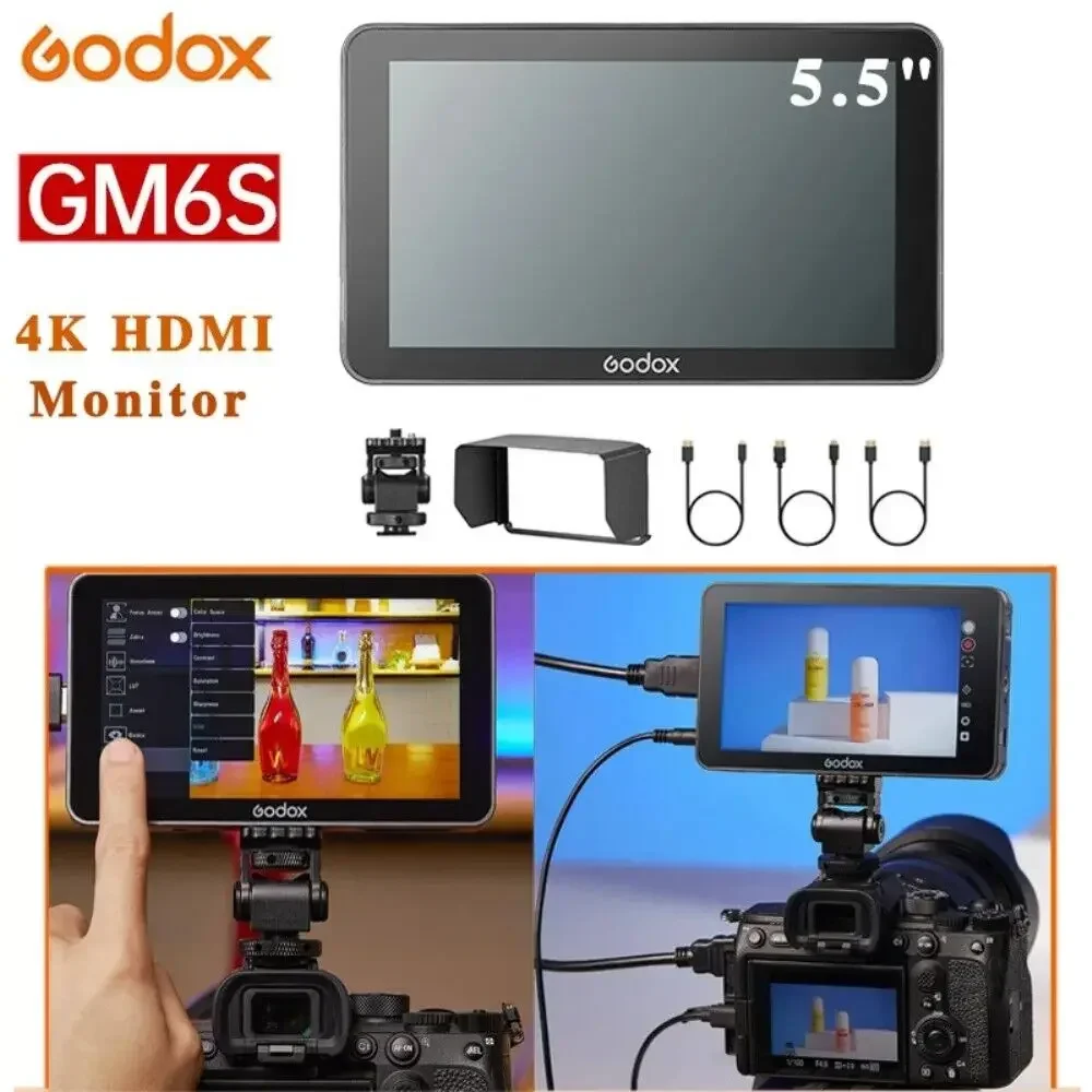 

Новый монитор GM6S 5.5 дюймов 4K с функцией Highlight, монитор для камеры GM6S, видео-монитор с функцией фокусировки, вход 1920x1080, выход DC для YouTube