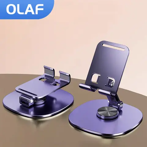 Olaf Rotating Table Cell Phone Holder Support Desktop Stand For iPad Samsung iPhone 15 14 13 Mobile Mount