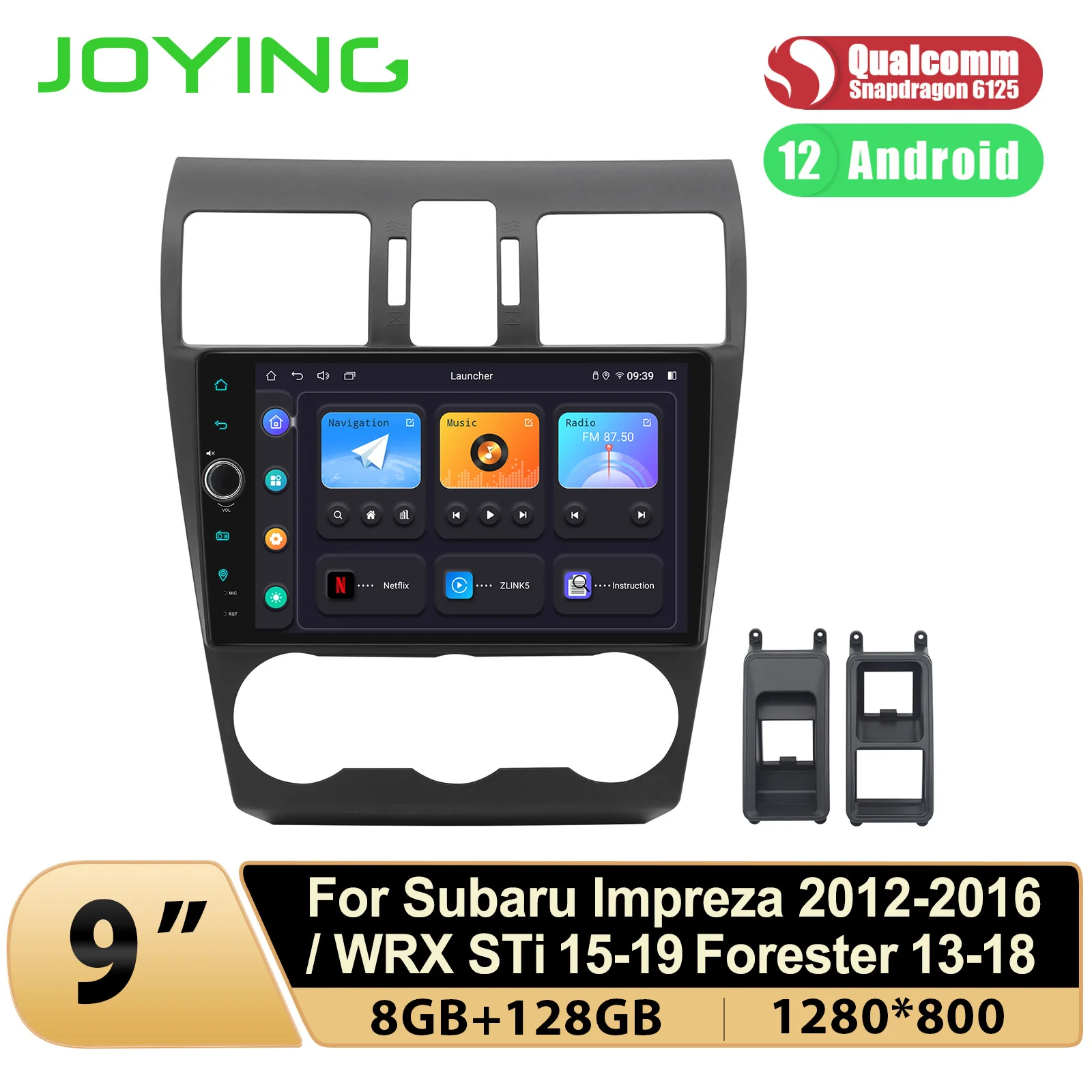 

Joying 9"Auto Android 12 Car Radio Stereo GPS Navigation System For Subaru Forester Impreza WRX STi 2013-2018 With Carplay HDMI