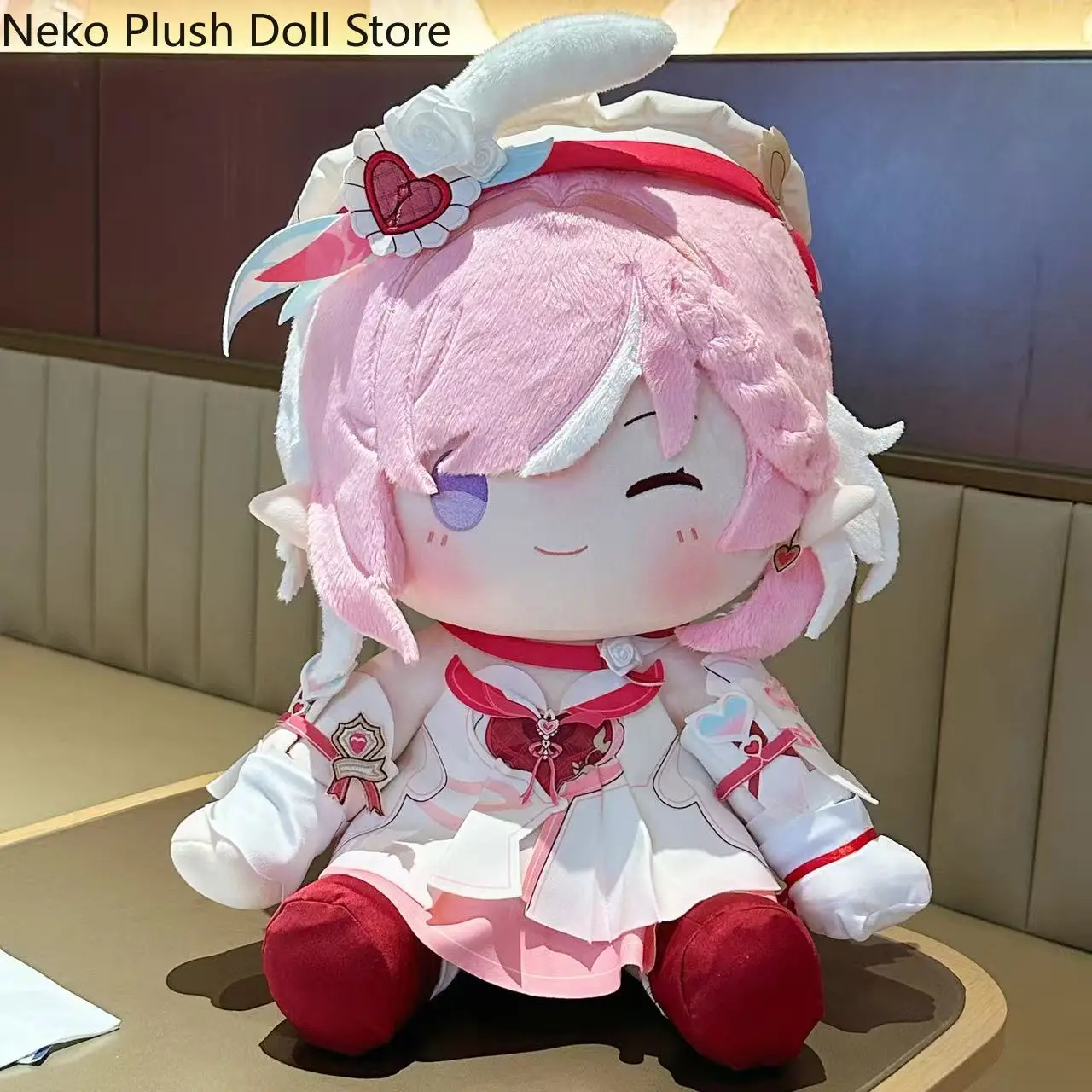 

Honkai: Star Rail Elysia Game Anime Cosplay Plush Stuffed Cotton Cute Body Change Clothes Doll Dress Up Toys Cushion 40CM