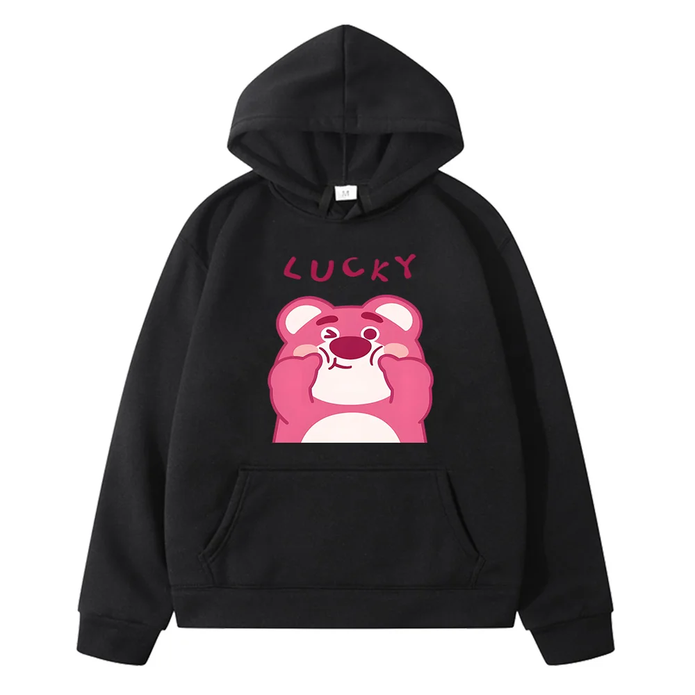 Strawberry Bear Hoodies Kids Autumn Long Sleeve Children Sweatshirts Winter Boys and Girls Fashion Pullovers Comfortable Cute