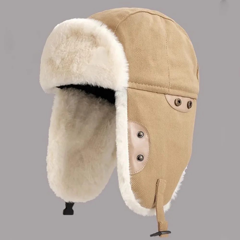 

Strange Hunting Pilot Hat Fashion Men's Winter Thick Warm Ear Protection Northeast Cotton Women's Ski Windproof Hat Plush Dolls