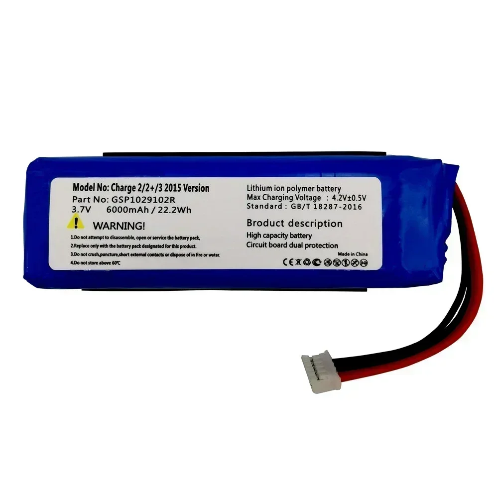 New Original 6000mAh GSP1029102R Speaker Battery for JBL Charge 2+ Charge 2 Plus Charge 3 2015 Version Player Batteries Bateria