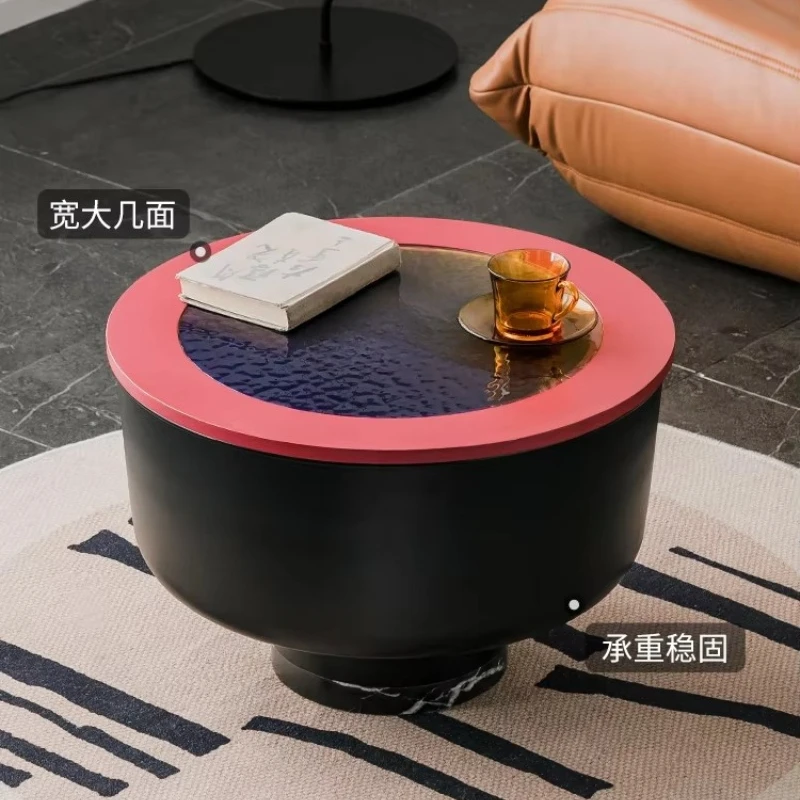 yjq Designer Creative Sofa Side Table Simple Home Storage Coffee Table Living Room Combination Leisure Tea Table