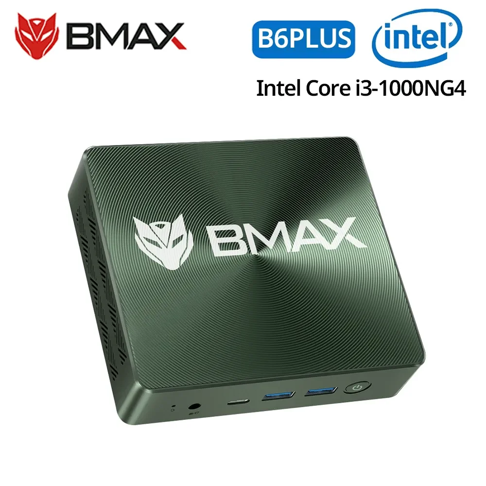 Bmax b6プラスミニpcインテルコアI3-1000NG4最大3.2ghz、12gb lpddr4 512gb ssd wi-fi 5 bt 4.2 3.5mmオーディオウィンドウ11 pro