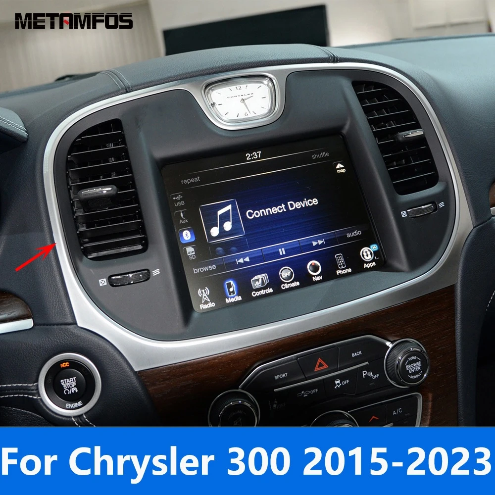 For Chrysler 300 2015-2022 2023 Carbon Fiber Center Console Air Condition Vent Outlet Cover Trim Inner Accessories Car Styling