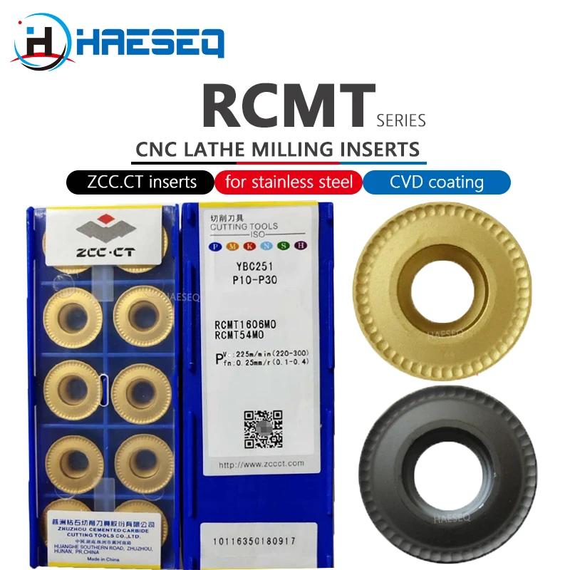 RCMT ZCC CT Milling Cutter RCMT0803MO RCMT10T3MO RCMT1204MO RCMT1606MO RCMT2006MO YBC251 YBC252 Fresa CNC Milling Lathe Blades