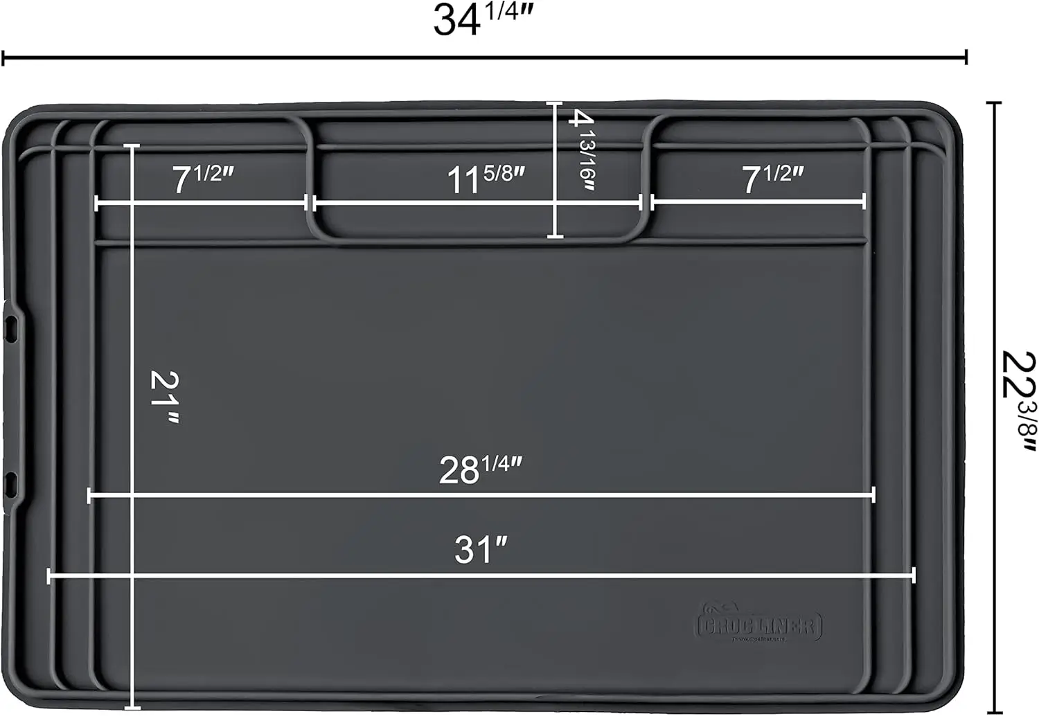 

Under Sink Mat Waterproof Cabinet Liner For Kitchen And Bathroom Cabinets, Utility Mat (Cool Grey)