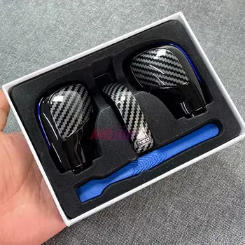 Řadicí páka pro VW Golf 6 7 R MK6 DSG GTI Passat B7 B8 CC R20 Jetta Glichrome matná s koženým bočním krytem řadicí páky 10 nejlepší prodej řadicí páka mk6 gti dsg - №6