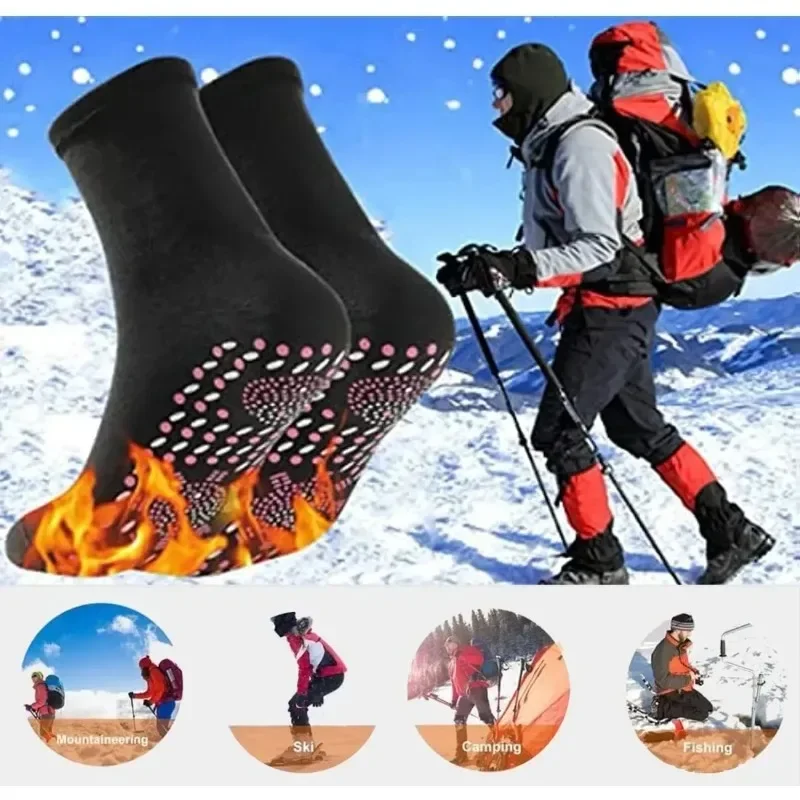 1-10Pairs Acupressure Massage Socks for Men Women Comfortable Breathable Thermal Anti Cold Feet Warm Health Care Winter Socks view 5