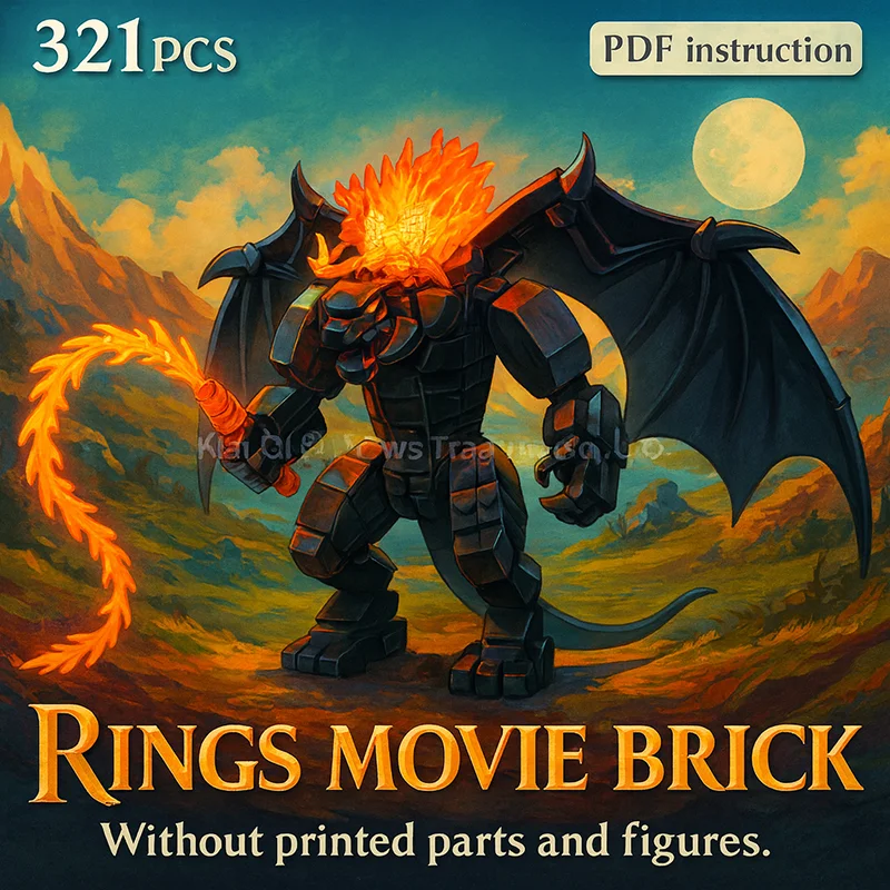 

Ежемесячный сюрприз, кольца для вызова, расширение фильма, строительные блоки, сделай сам, кирпичи, монстр, демон, экшн-фигурка, подарок на Рождество