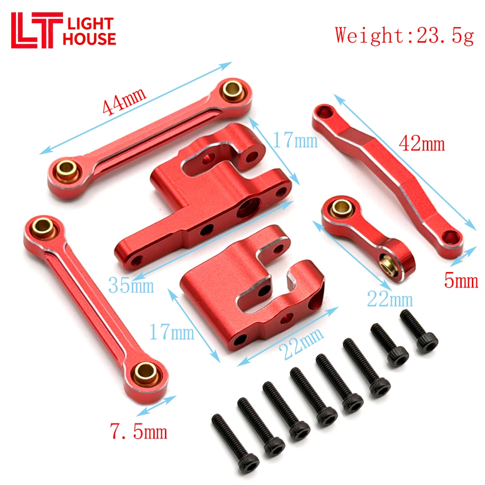 

LIGHT HOUSE Aluminum Steering Set Steering&Rods Set For ARRMA 1/18 MOJAVE Upgrade Parts 6pcs