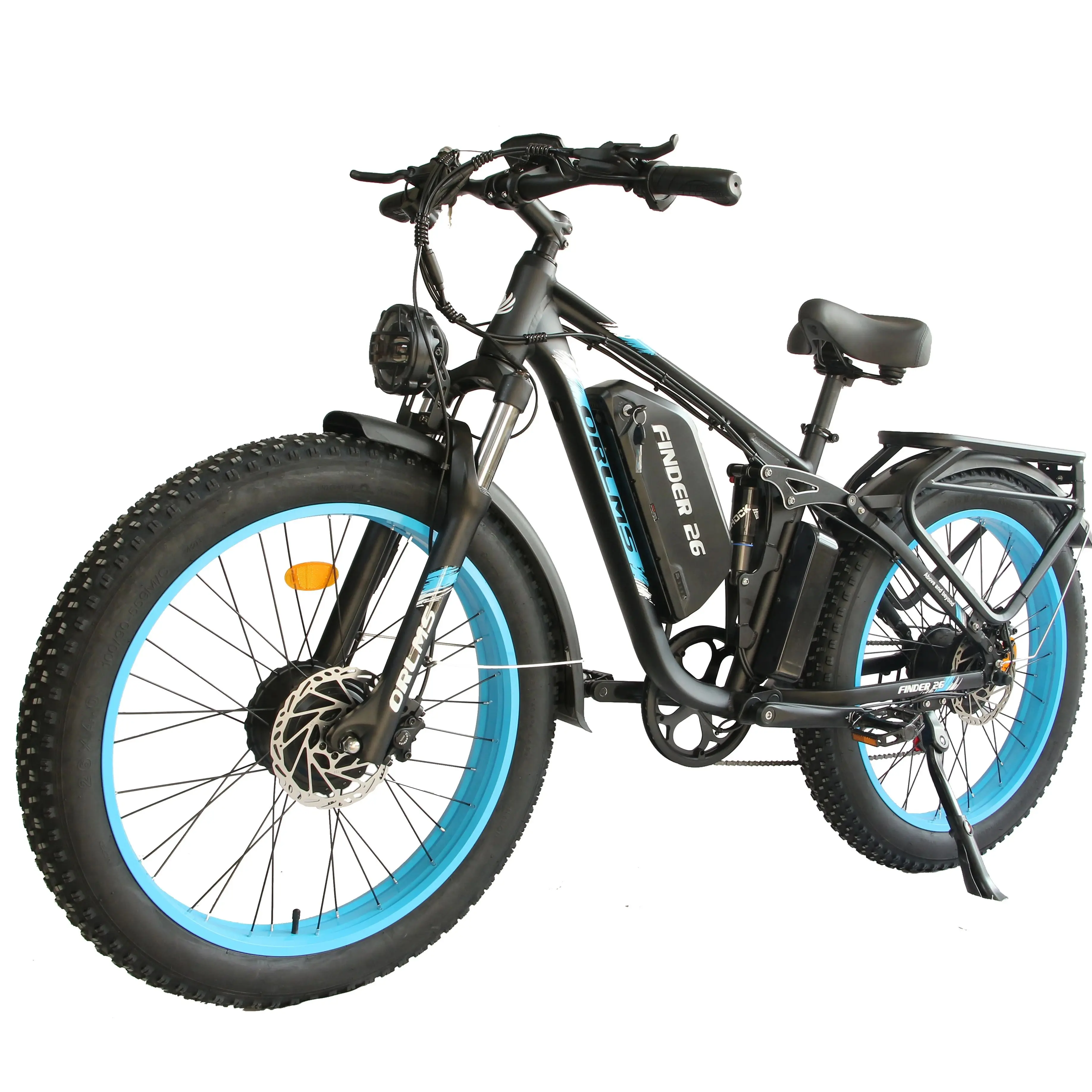 Elektrofahrrad ORLMS FINDER26 V3 3000W Dual Motor 52V 25Ah Abnehmbarer Akku Elektrofahrrad 26*4,0" Reifen Erwachsene Offroad-E-Bike