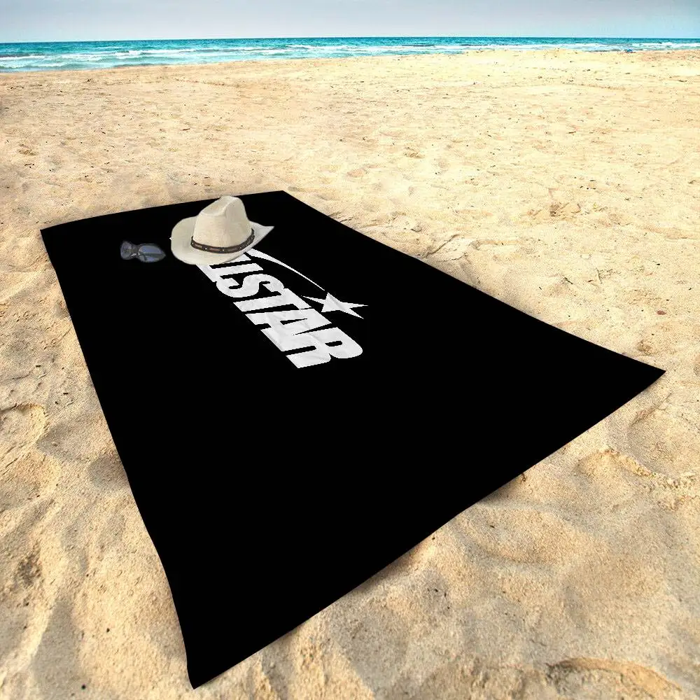 H-HellstarS Fashion Logo منشفة الشاطئ الكرتون لطيف الصيف للأطفال حمام سباحة كبير منشفة الشاطئ ماصة للسباحة والسفر #6