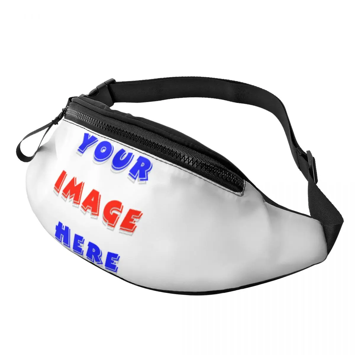 Your Image Here Printed Waist Bags Men Women\'s Fanny Pack Fashion Travel Banana Bags Belt Pouch