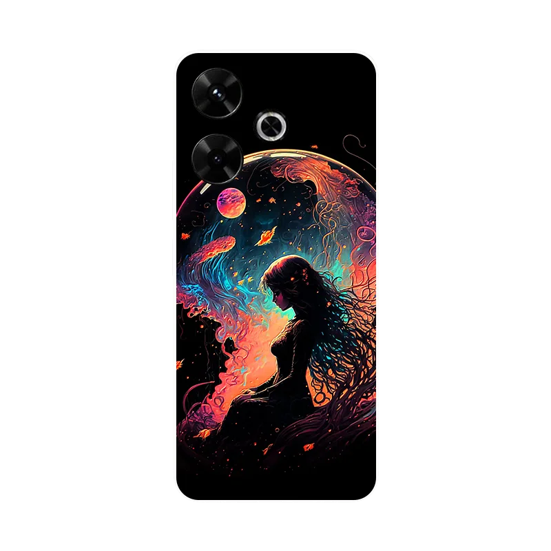 For Redmi 13 Case Flower Butterfly Silicone Soft Back Cover Protective Shell For Xiaomi Redmi 13 4G Redmi13 5G Phone Case image 3