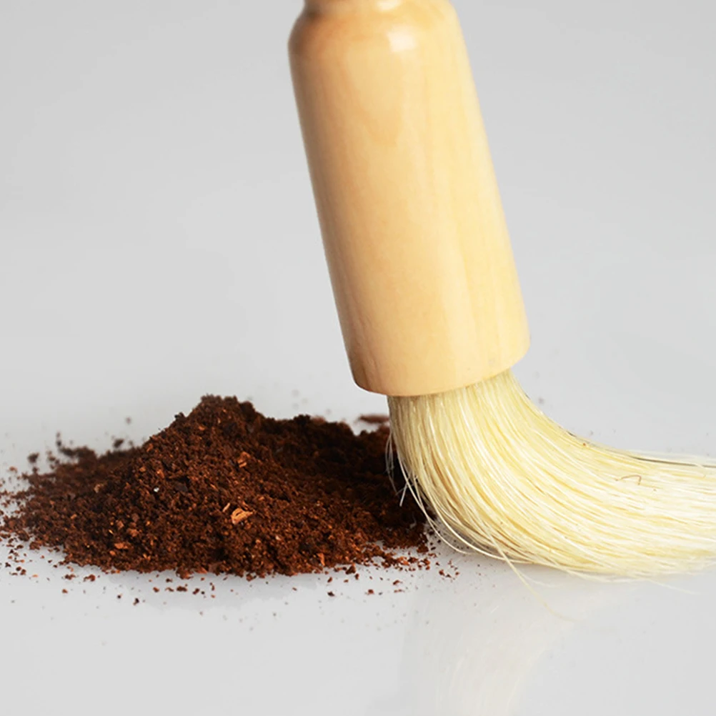 

Cleaning Brush Coffee Grinder Accessory Machine with Natural Hardwood Handle Wooden