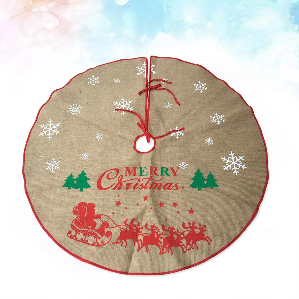 

Christmas Tree Skirt Xmas Base Cover Decorative Mat Holiday Festive Party DIY Decoration Christmas Tree Apron Skirt