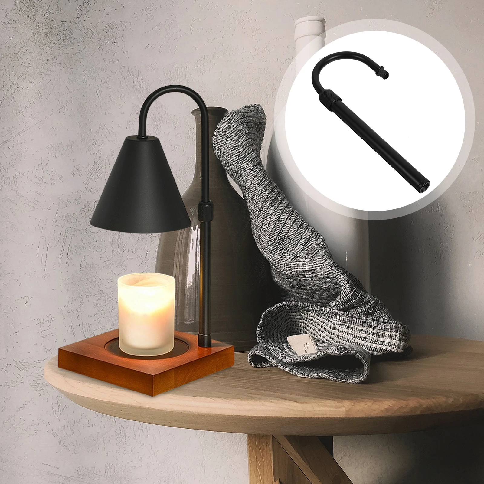 Curved Stem Lighting Fixture Adjustable Table Lamp Accessory Creative DIY Assembly Elegance Sophistication Threaded Lamp