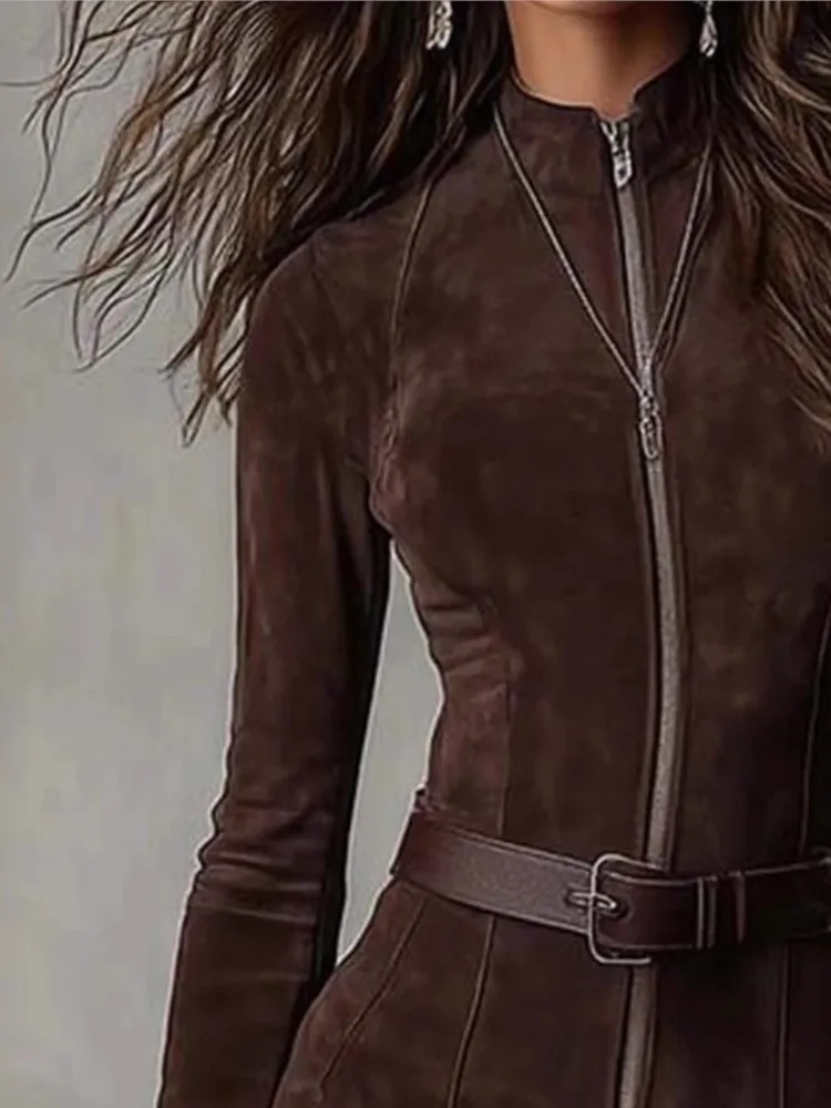 Spring Fall Women Bodycon Velvet Long Dress 2025 New Slim Elegant Office Lady Velour Dresses Casual Splicing Maxi Party Dress