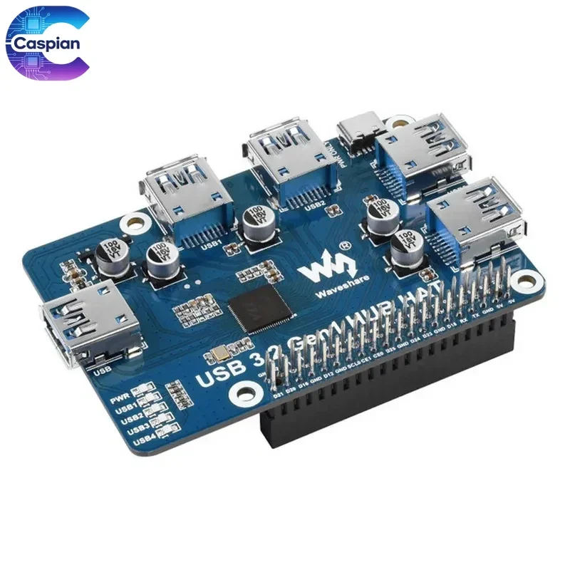 3Pcs USB Hub Hat Expansion Board 4 Ports USB3.2 GEN1 for Raspberry Pi 4B 3B+ 3B