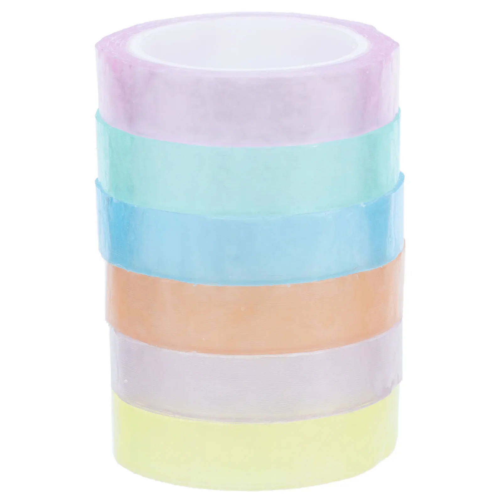 

6 Rolls Unzip Adhesive Tape Convenient Diy Tapes Toy Colored Sticky Ball Bright Colorful Plastic Child