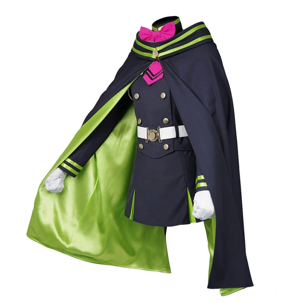 SingXeng Anime Seraph of the End Owari no Serafu Hiiragi Shinoa Cosplay Costume Women Girl Fancy Skirt Military Uniform Suit