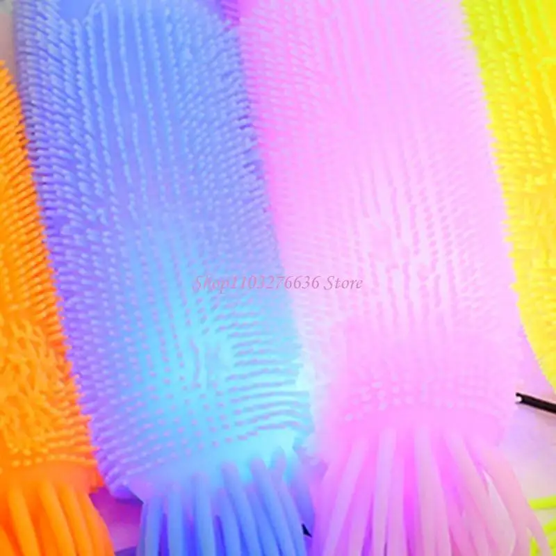 R6FD Glowing Toy Large for Caterpillar Animal Squeeze Toy Funny Adult Decompress