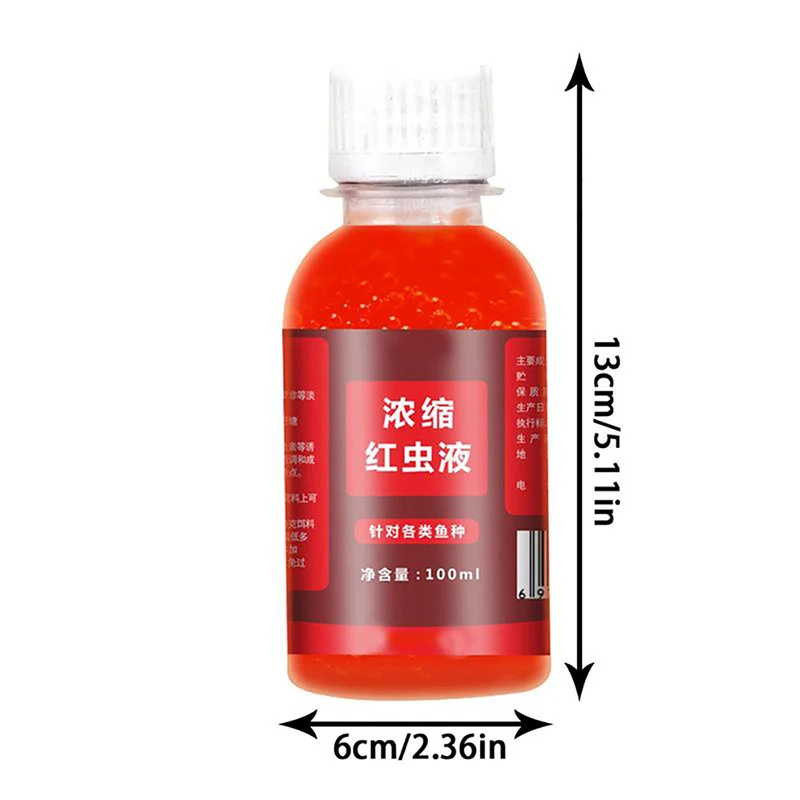 100ml Fish Attractant Concentrated Red Worm Liquid Fish Bait Additive High Concentration Fish Bait for Trout Cod Carp Bass