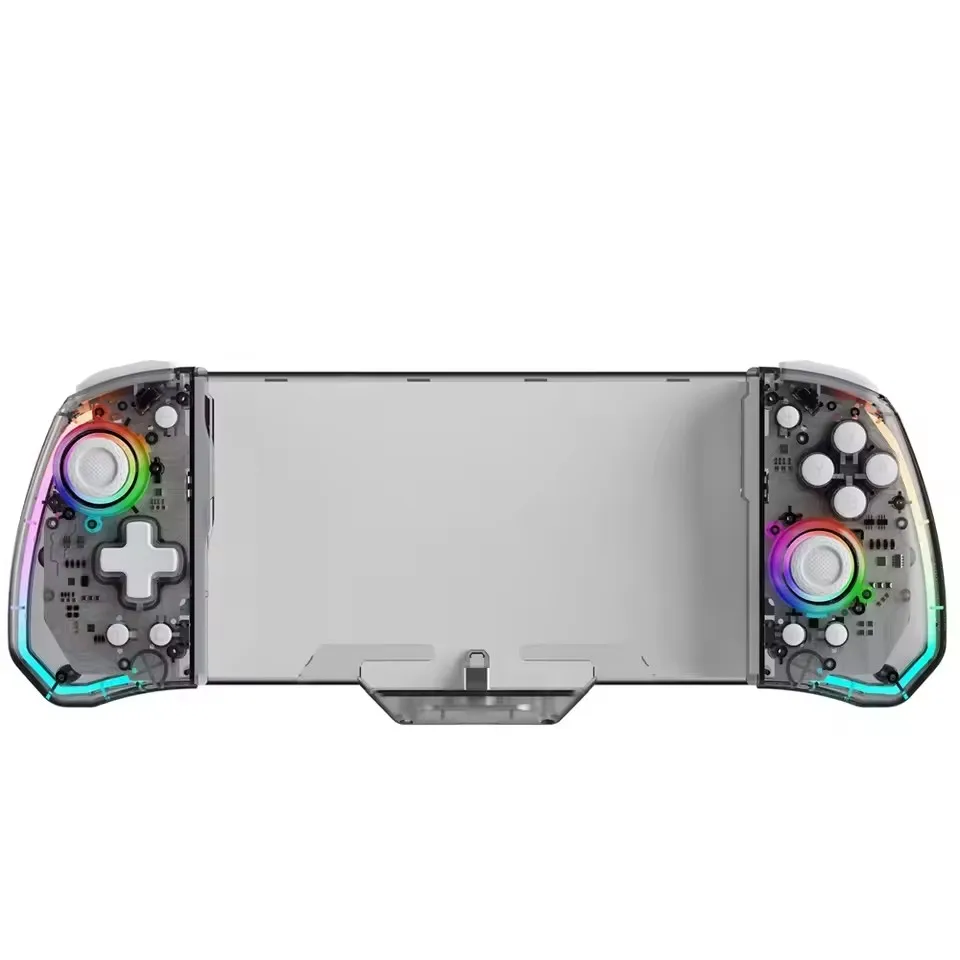 Игровой контроллер LinYuvo для SWITCH с джойстиком на датчиках Холла, функцией Turbo, двойной вибрацией, 6-осевым гироскопом, 8-цветной RGB-подсветкой KS43