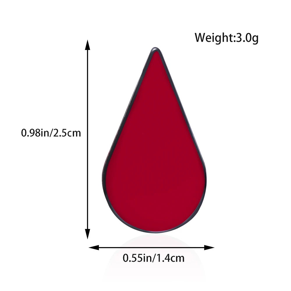 DCARZZ A Drop of Blood Brooch Enamel Lapel Pin Medical Hematology Science Lab Badge for Doctor Chemist Outerwear Accessories