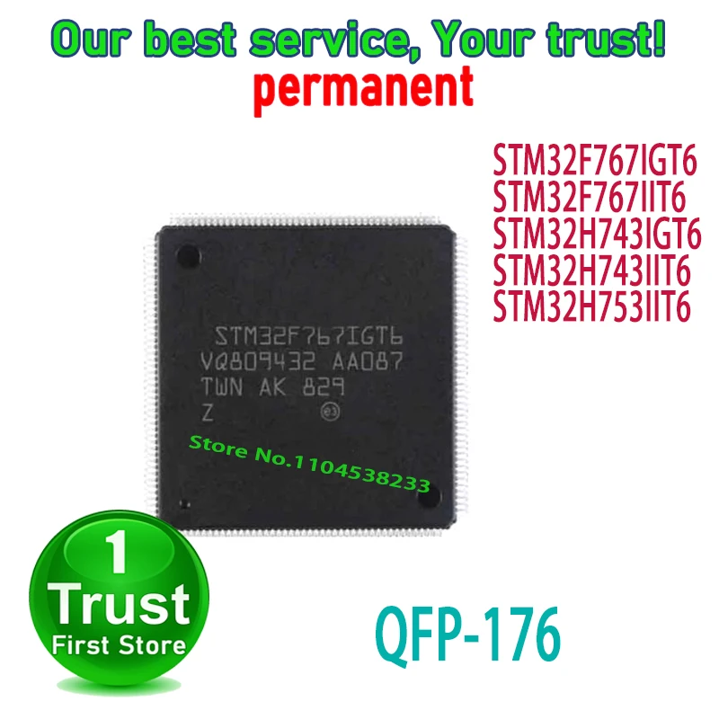 1PCS~5PCS/LOT STM32F767IGT6 STM32F767IIT6 STM32H743IGT6 STM32H743IIT6 STM32H753IIT6 QFP176 NEW and Original in Stock