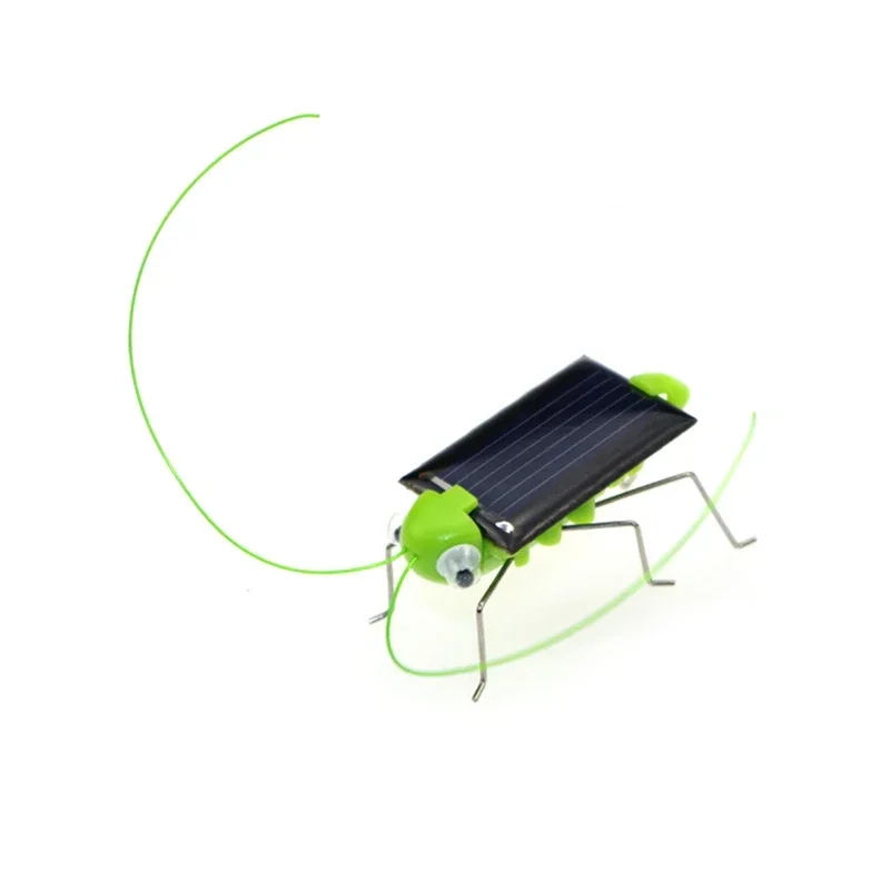 1pc Funny Solar Grasshopper Insect Bug Moving Toy Lovely Funny Mini Car Solar Toy Insect Teaching Fun Gadget Toy Gift