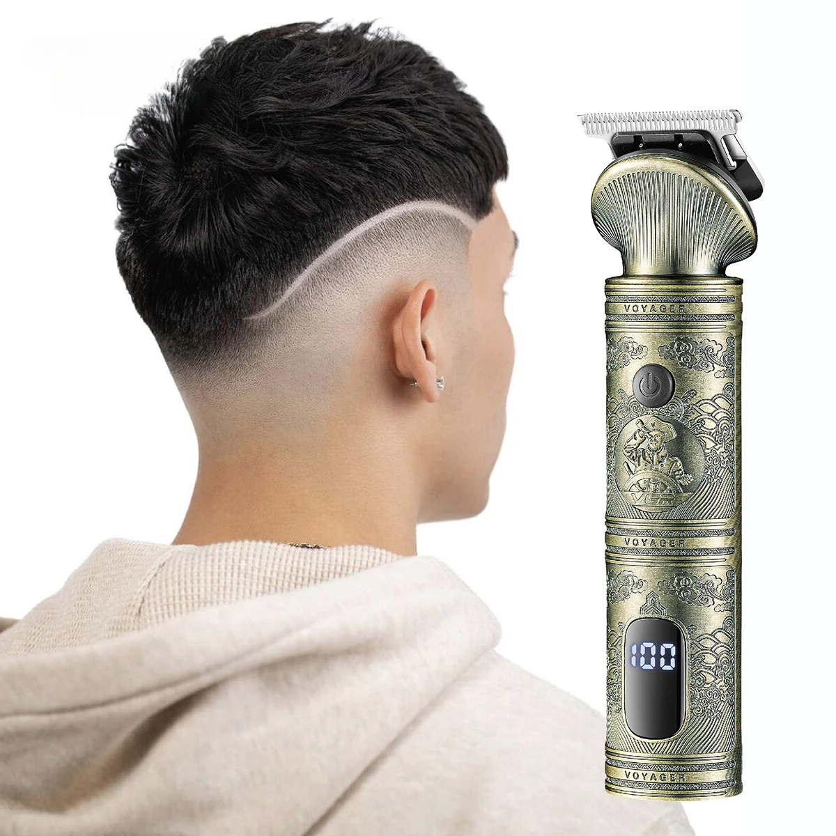 VGR962 Professional Electric Hair Clipper Retro Barber Trimmer For Men Haircut Styling Salon Grooming Tool