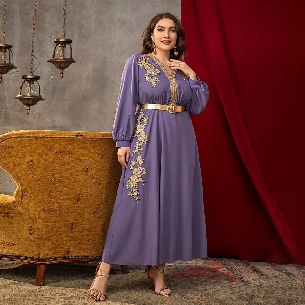 Femmes grande taille Robe Maxi soirée musulman turquie Abaya caftan dubaï Abaya Caftan Marocien Femme Robe Islam vêtements Robe