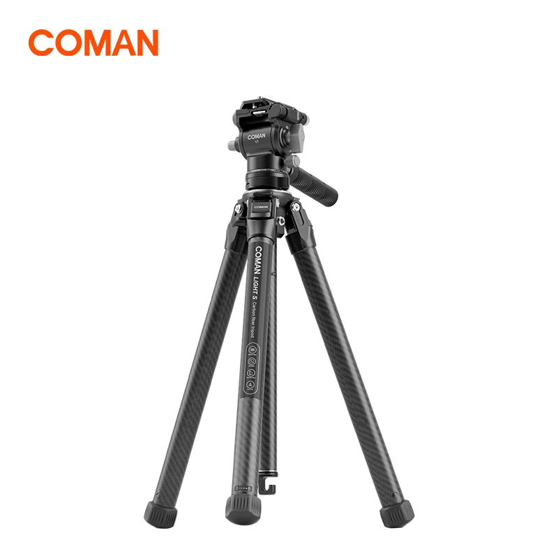 

COMAN Light S Carbon Fibre Camera Tripod With 1/4 Screw Arca Swiss Quick Release Plate For Sony Canon Nikon DSLR Cameras Tripods