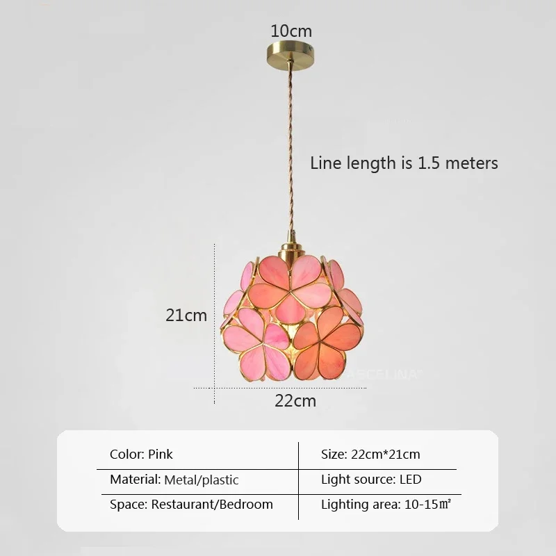 QINGYUNKE Nordische führte moderne handgemachte Blume gebeizt Kronleuchter Eisen Kunst Pendel leuchte für Schlafzimmer Wohnzimmer Esstisch Hotel Lampe 7
