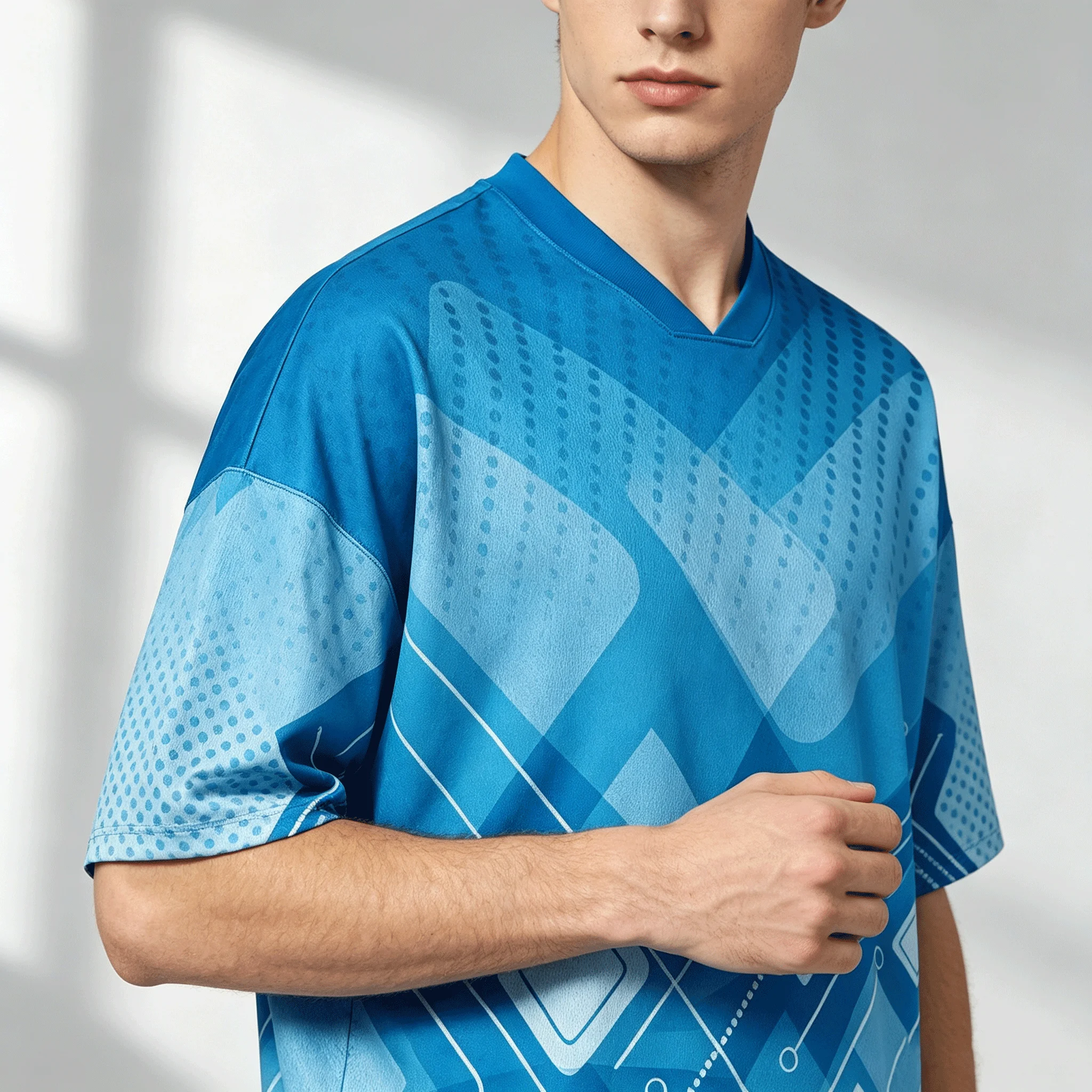 Men's Blue And White Gradient  - 3D Printing Technology ulasan dan harga