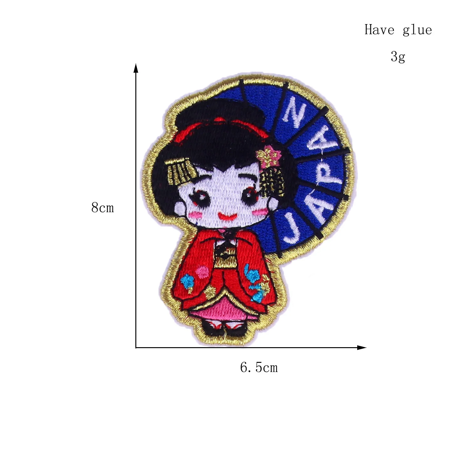 Tokyo Japan Traditional Women Fox Face Koi Sea Wave Patches Cute Geisha Iron On Appliques For Kids Clothes 3D Diy Accessories