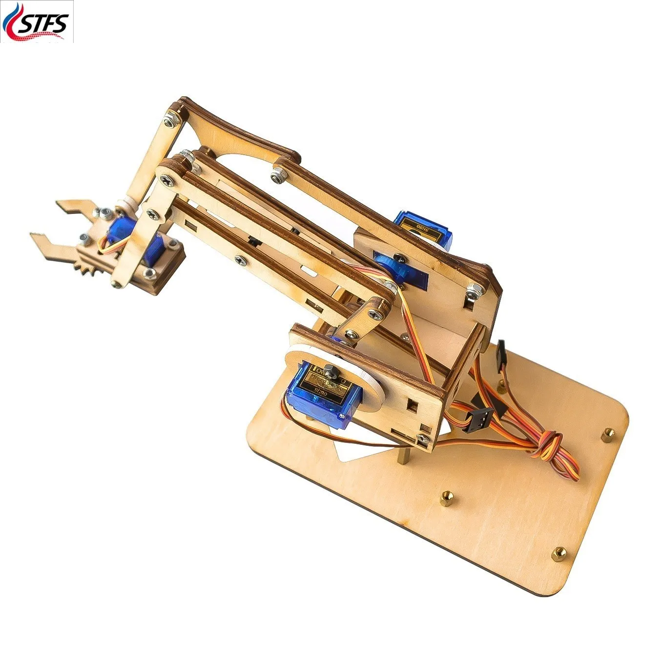 4 DOF Unassembly Acrylic Mechanical Arm Robot Manipulator Claw for Arduino Maker Learning DIY Kit Robot