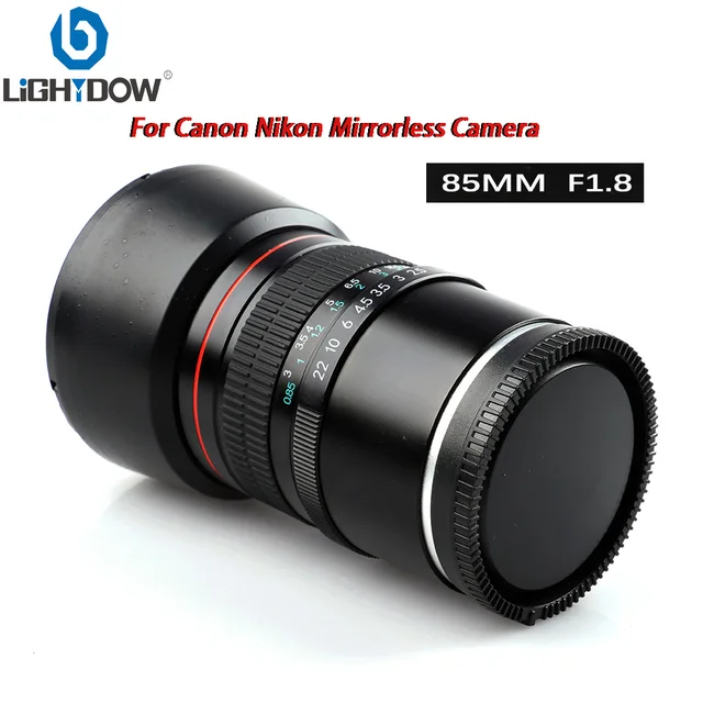 Obiektyw portretowy Lightdow 85mm F1.8 Medium Tele z ręczną regulacją ostrości i pełną ramką do aparatów bezlusterkowych Canon EOS R R3 R5 R6 R10 R100
