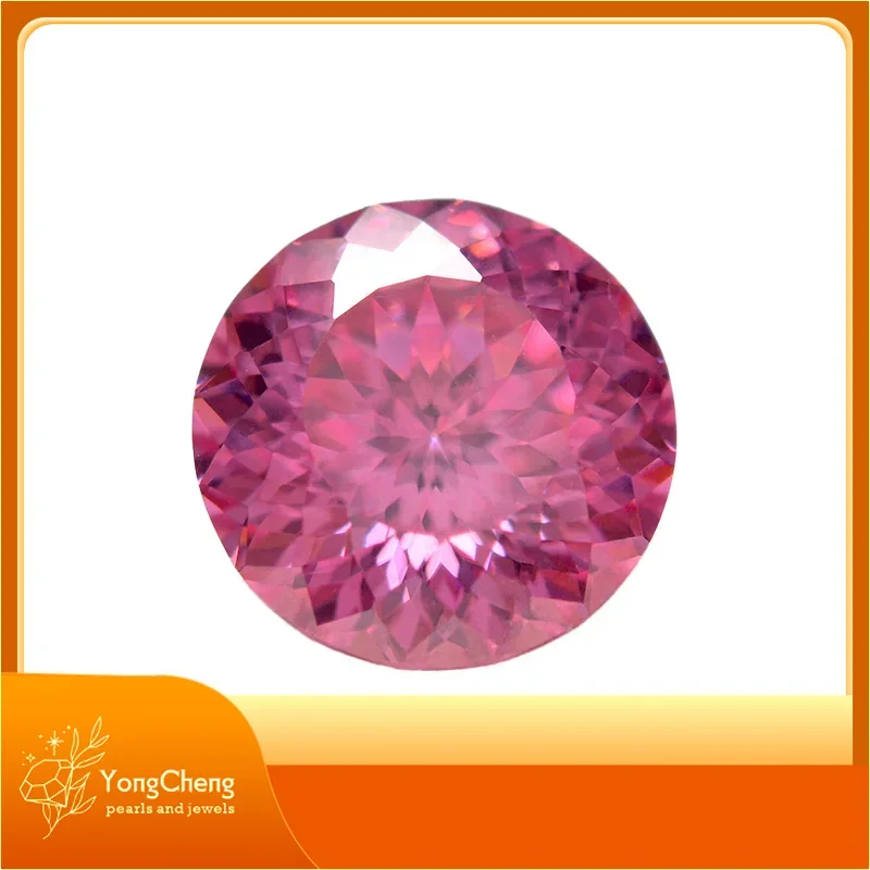 

Moissanite Diamond Round Shape 100 Faceted Cut Pink Color Lab Grown Gemstone For Advanced Jewel Making With GRA Certificate