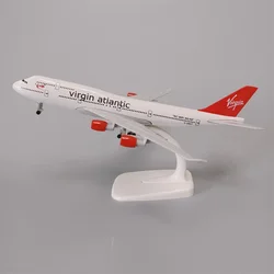 20Cm Gelegeerd Metaal Britse Maagdelijke Atlantische B747 Luchtvaartmaatschappijen Die 747 Luchtwegen Diecast Vliegtuig Modelvliegtuig Met Wielen