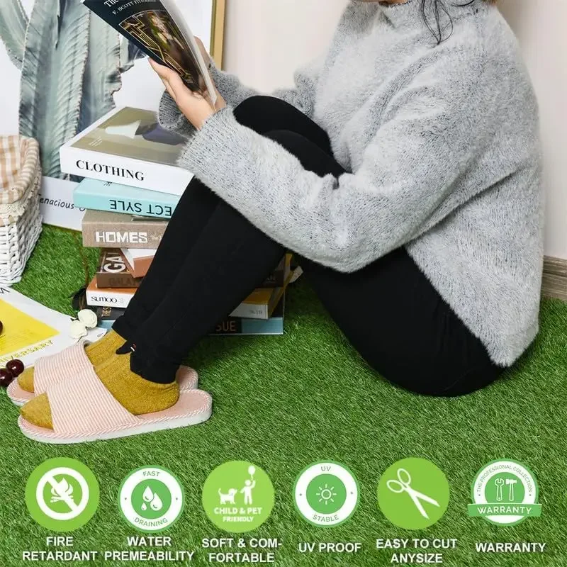 Artificial Grass Turf Rug 12FTX15FT Indoor Outdoor, 1.38