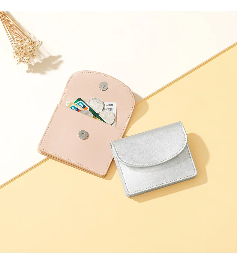 New Simple Mini Creative Ladies Student Imported Wallet Multifunctional Solid Color Storage Wholesale INS Card Holder