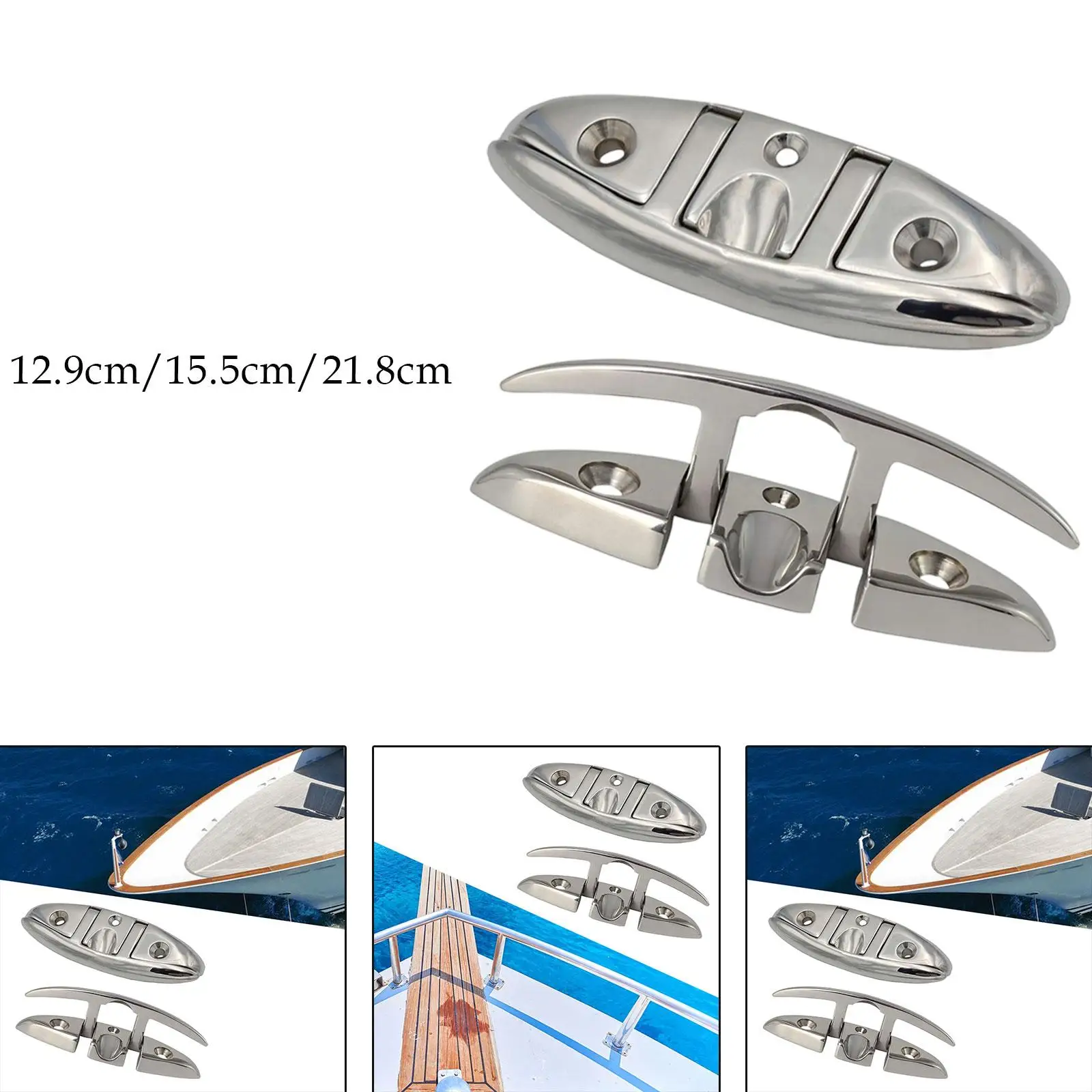 

Boat Dock Cleat Professional Replacement for Deck Heavy Duty Marine Grade Sturdy Easy to Install Practical Metal Flip up Folding
